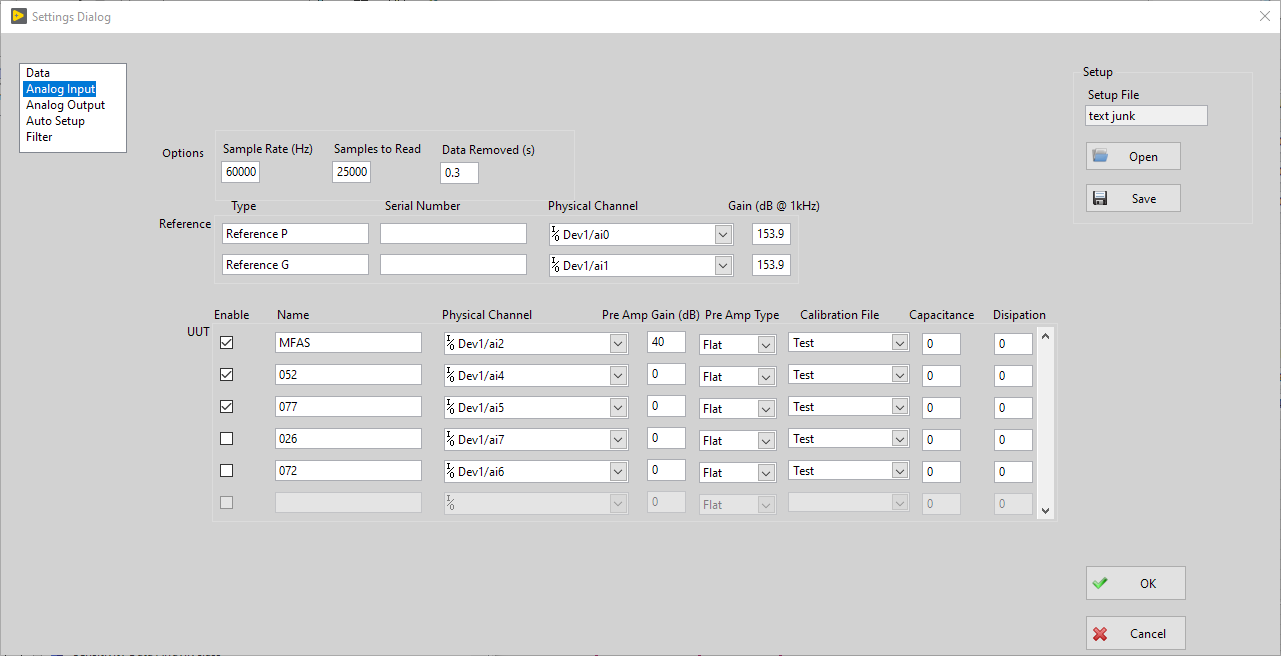 Settings Dialog